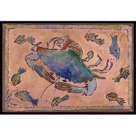 Carolines Treasures 8079-JMAT 36 X 24 In. Crab Indoor Or Outdoor Doormat